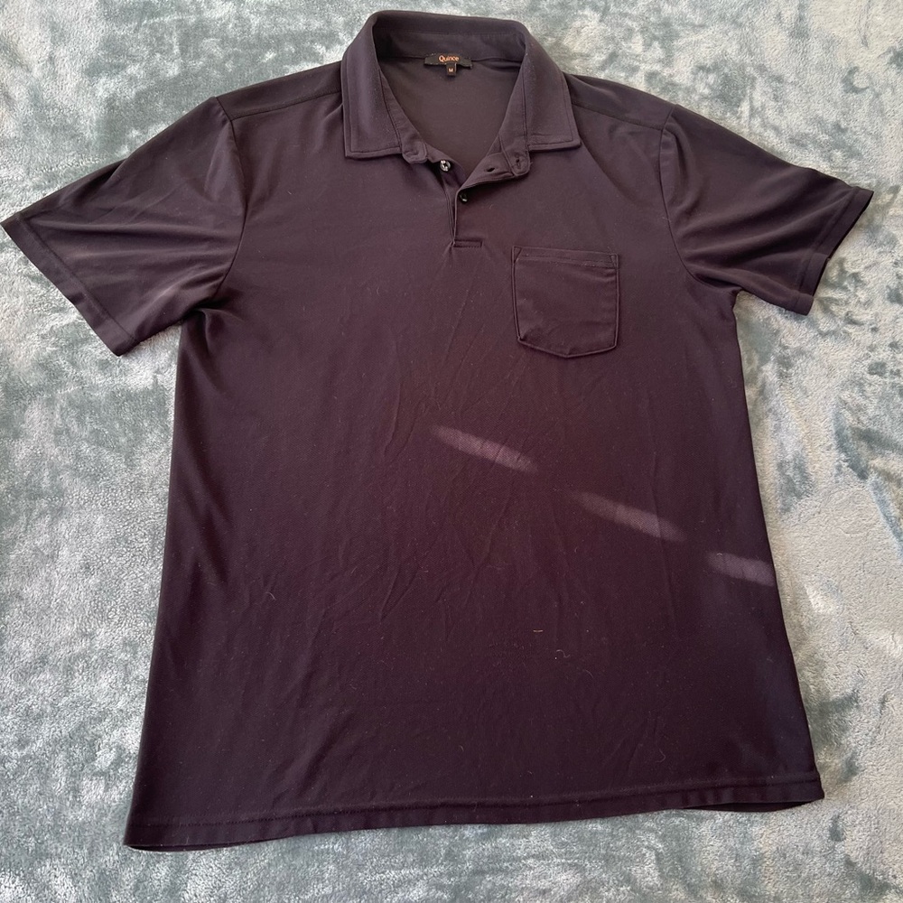 Quince Men’s Black Polo Shirt